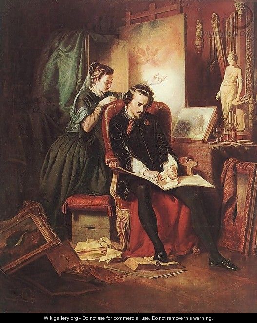 Az elegedetlen festo (Krizis egy festo eleteben), 1852 - Jozsef Borsos
