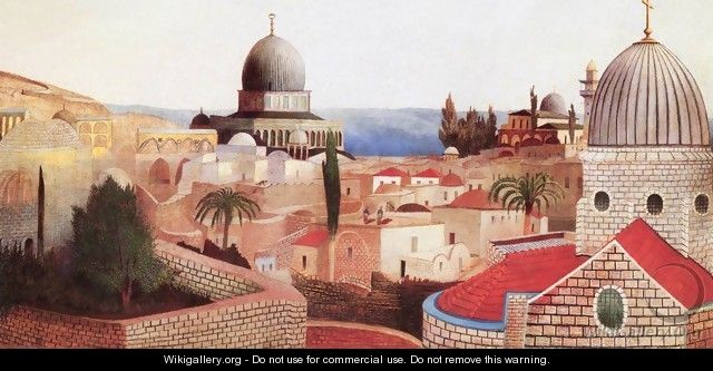 Templomteri kilatas a Holt-tengerre Jeruzsalemben, 1905 - Tivadar Kosztka Csontváry