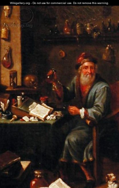 The Alchemists study 2 - David The Elder Teniers