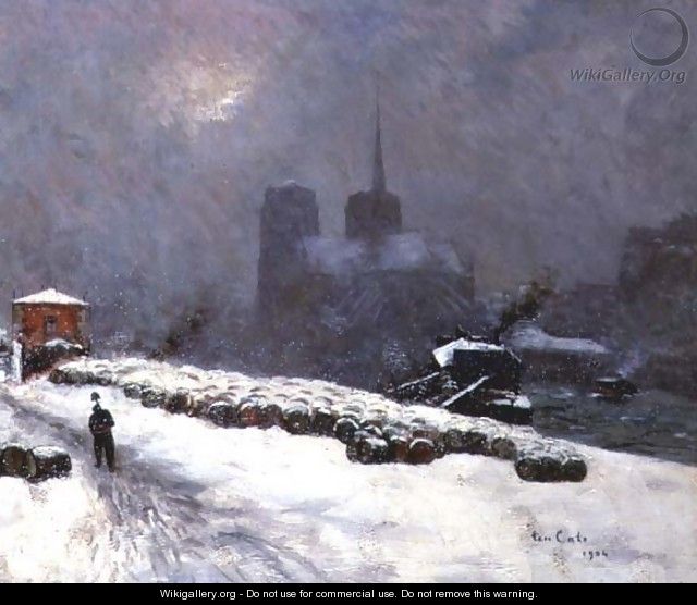 Notre Dame in the Snow, 1904 - Siebe Johannes Ten Kate