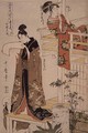 Scene 7, Comparison of celebrated beauties and the loyal league, c.1797 - Kitagawa Utamaro