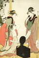 Scene 6, Comparison of celebrated beauties and the loyal league, c.1797 - Kitagawa Utamaro