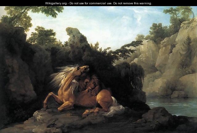 Lion Devouring a Horse 1763 - George Stubbs