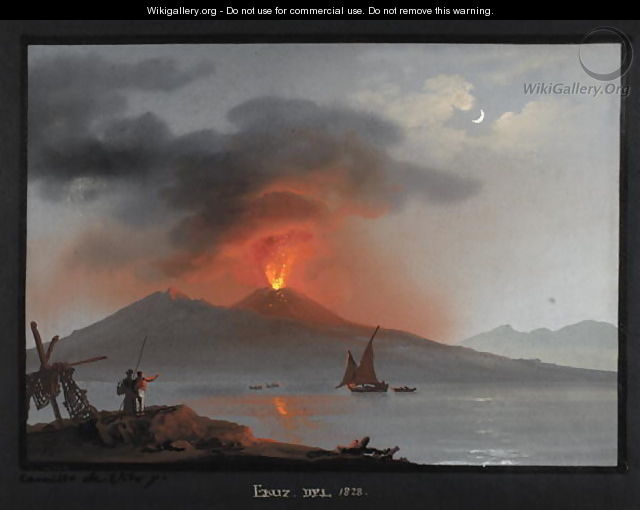 Vesuvius, eruption of 1828 - Camillo da Vito