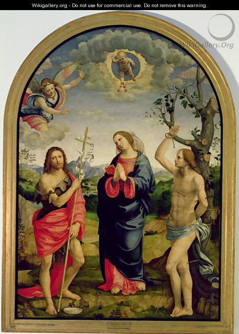 The Virgin with Saints Sebastian and John the Baptist - Timoteo Viti