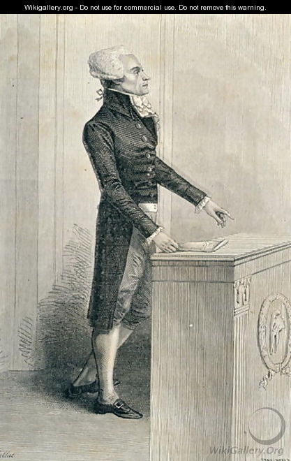 Maximilien de Robespierre 1758-94 Orating, engraved by Stephane Pannemaker 1847-1930 - (after) Viollat, Eugene Joseph