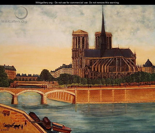 Notre-Dame view of the apse c.1933 - Louis Vivin