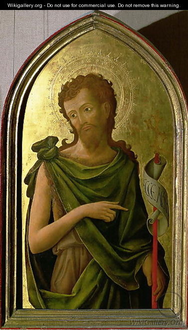 St. John the Baptist, panel from a polyptych removed from the church of St. Francesco in Padua, 1451 - Antonio Vivarini