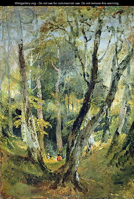 A Beech Wood with Gypsies seated in the Distance, c.1799-1801 - Joseph Mallord William Turner