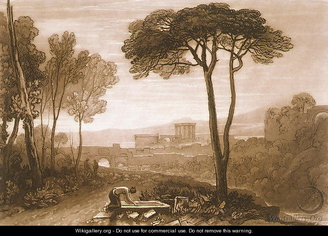 Scene in the Campagna, from the Liber Studiorum, engraved by William Say, 1812 - Joseph Mallord William Turner