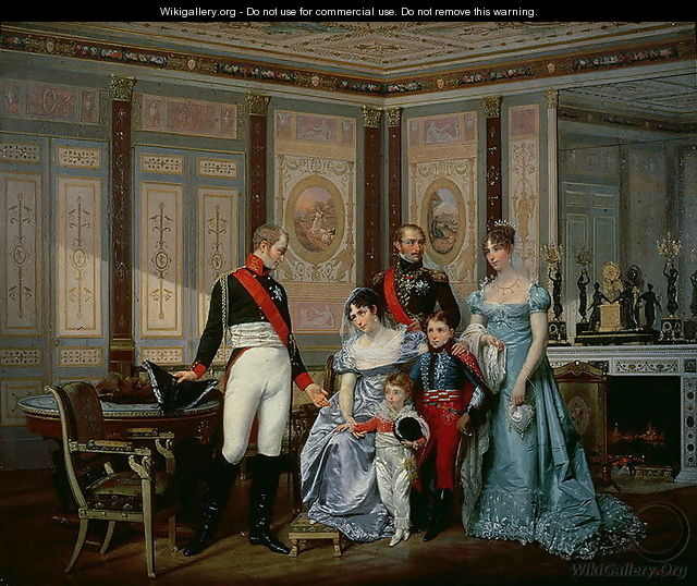 The Empress Josephine 1763-1814 Presenting her Children to the Emperor Alexander at Malmaison - Jean Louis Victor Viger du Vigneau