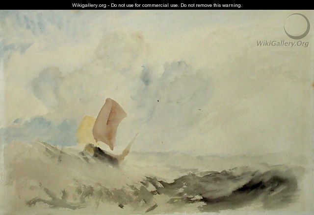 A Sea Piece - A Rough Sea with a Fishing Boat, 1820-30 - Joseph Mallord William Turner