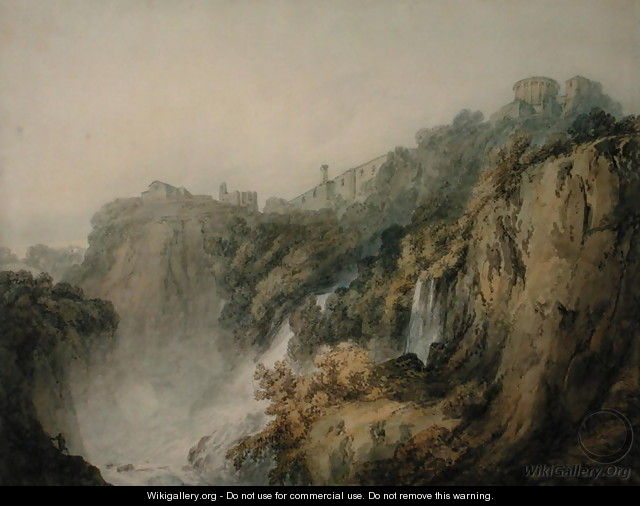 Tivoli with the Temple of the Sibyl and the Cascades, c.1796-97 - Joseph Mallord William Turner