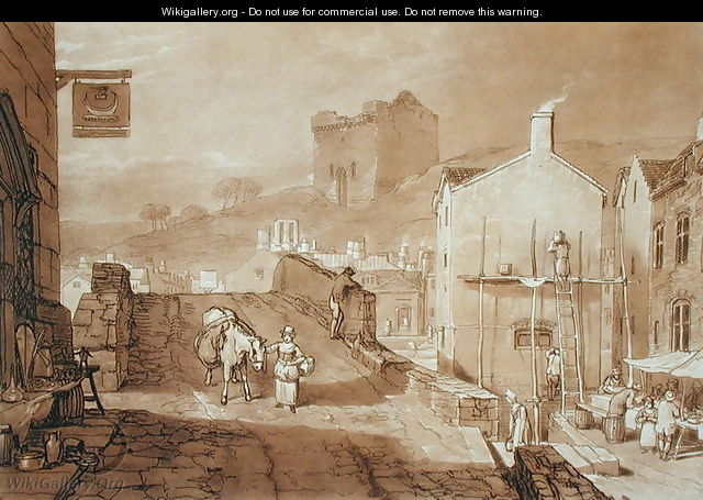 Morpeth, Northumberland, engraved by Charles Turner 1773-1857 published 1808 - Joseph Mallord William Turner