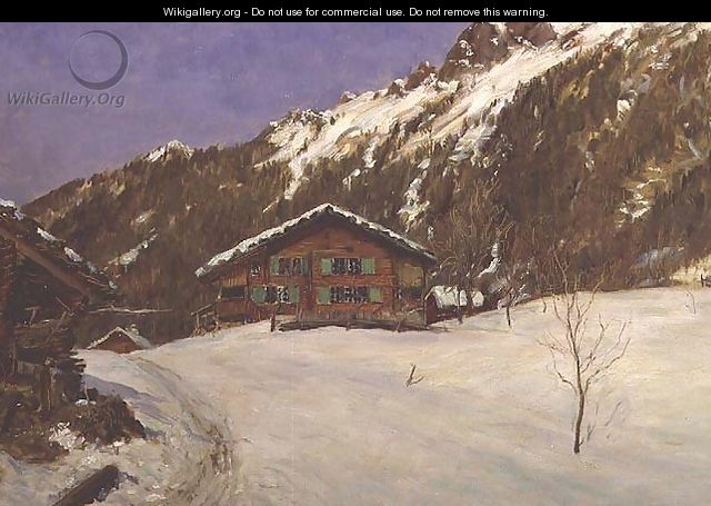 Chalet in the Snow - Ernest Albert Waterlow