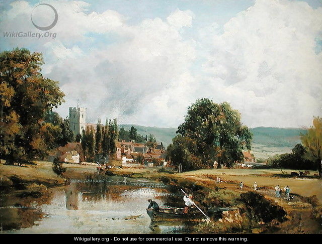 Aylesford, Kent, from the River Medway - Frederick Waters Watts