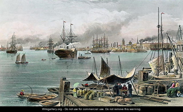 Port of New Orleans, engraved by D.G. Thompson - Alfred R. Waud