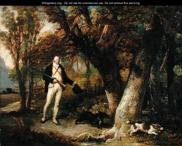 Portrait of the Rev. Thomas Levett and Favourite Dogs, Cock-Shooting, 1811 - James Ward