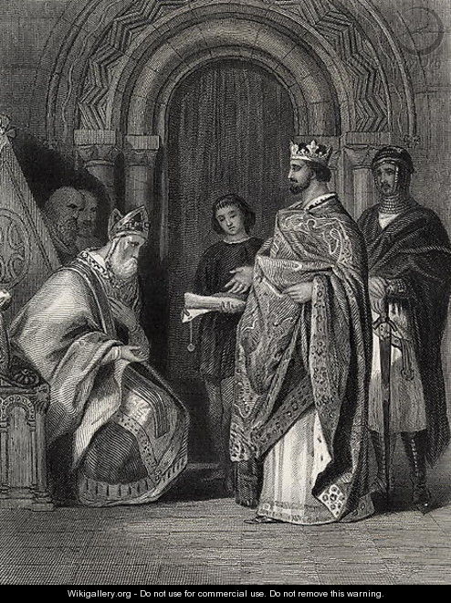 Henry II presenting the Pope
