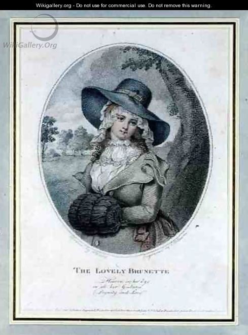 The Lovely Brunette, engraved by E. Williams, pub. by Prattent, 1786 - William Ward