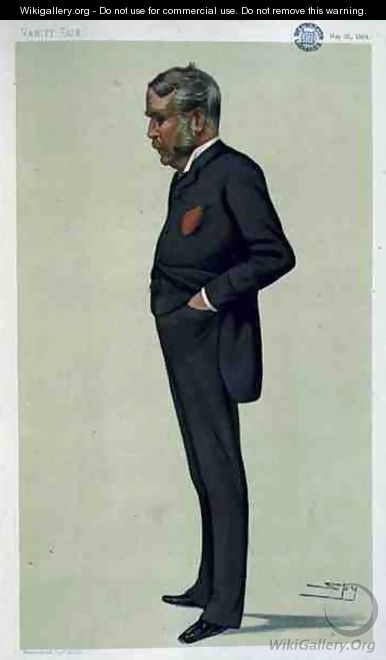 Patience, a Spy caricature of William Schwenck Gilbert (1836-1911) from Vanity Fair, 21st May 1881 - Leslie Mathew Ward