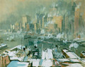 A view of New York City in winter - Joseph Pennell