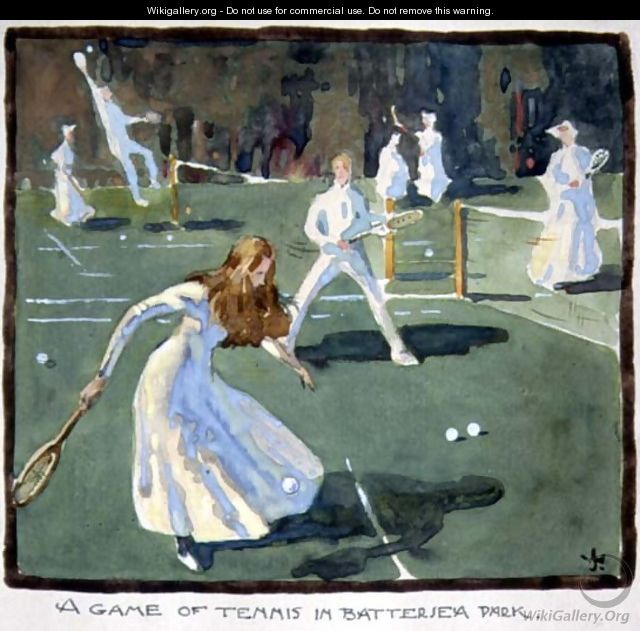 A Game of Tennis in Battersea Park - James Wallace