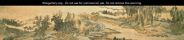 Handscroll depicting a landscape with the colophon poem, 