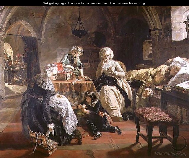 The Royal Family of France in the Prison of the Temple in 1792, 1851 - Edward Matthew Ward