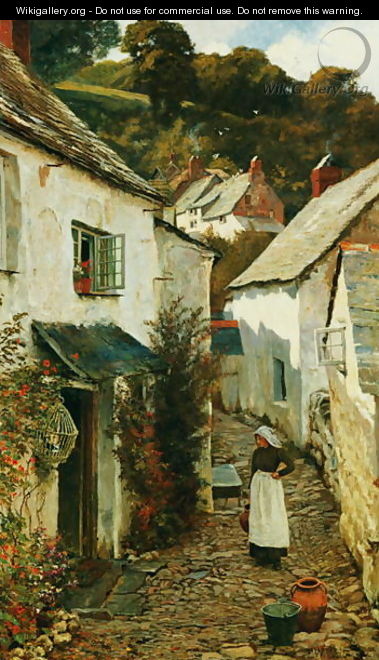 A Street in Clovelly, 1899 - Edward Wilkins Waite