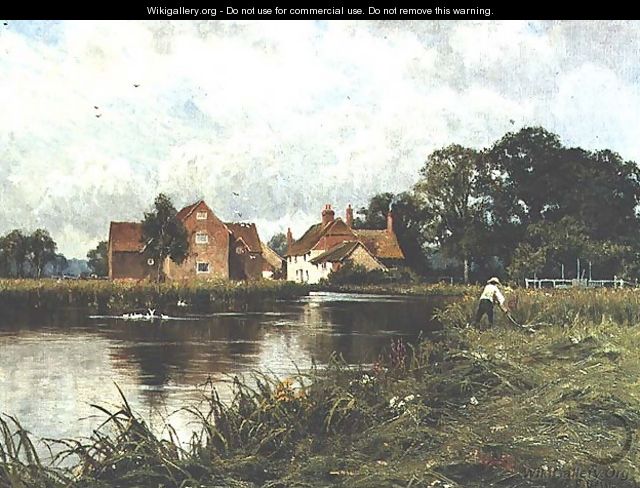 Padworth Mill on the River Kennet - Edward Wilkins Waite
