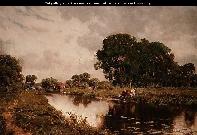 On The Lambourn, Newbury, Berkshire - Edward Wilkins Waite