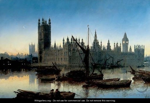 Houses of Parliament, Westminster, 1877 - Claude T. Stanfield Moore