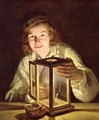The Young Stableboy with a Stable Lamp, 1824 - Ferdinand Georg Waldmuller