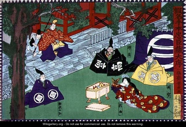 Scene from the 1st act of a kabuki play, 