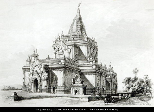 North Eastern view of Gaudapalen Temple at Pagan - (after) Yule, Sir Henry
