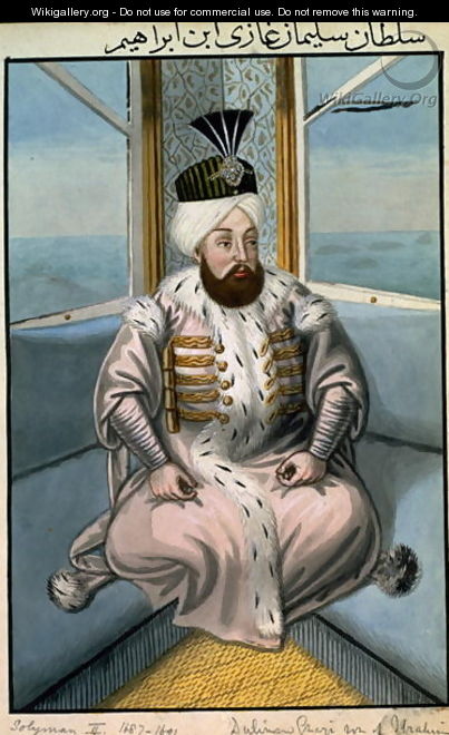 Solyman II (1642-91) Sultan 1687-91, from A Series of Portraits of the Emperors of Turkey, 1808 - John Young