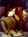 Man Tickling a Woman's Nose with a Feather, c.1860 - Thomas Wade