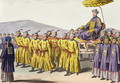 Emperor Chien Lung carried in Triumph, plate 18 from Le Costume Ancien et Moderne by Jules Ferrario, published c.1820s-30s - Gaetano Zancon