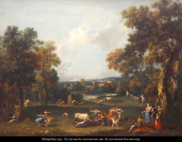 Hunt for the Bull, c.1732 - Giuseppe Zais
