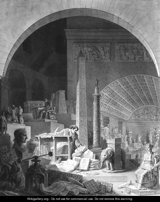 Dominique Vivant Denon (1747-1825) cataloguing the Louvre Collection - Benjamin Zix
