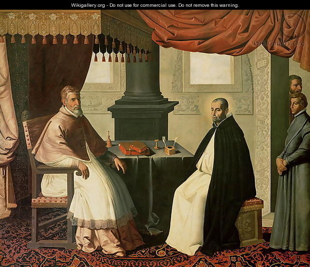 St. Bruno (1030-1101) and Pope Urban II (c.1035-99) 1630-35 - Francisco De Zurbaran