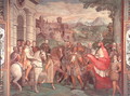 Charles V (1500-58) with Alessandro Farnese (1546-92) at Worms, from the Sala dei Fasti Farnese (Hall of the Splendors of the Farnese), 1557-66 - Taddeo Zuccaro