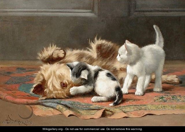 Playful Terrier and Kittens, circa 1880 - John Henry Dolph