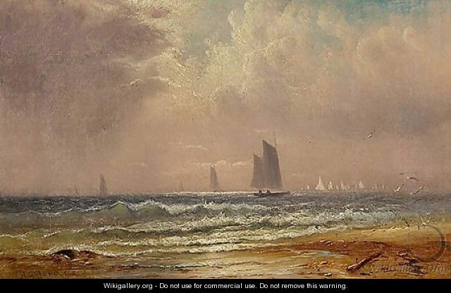 Sails Off the New Bedford Coast - Charles Henry Gifford