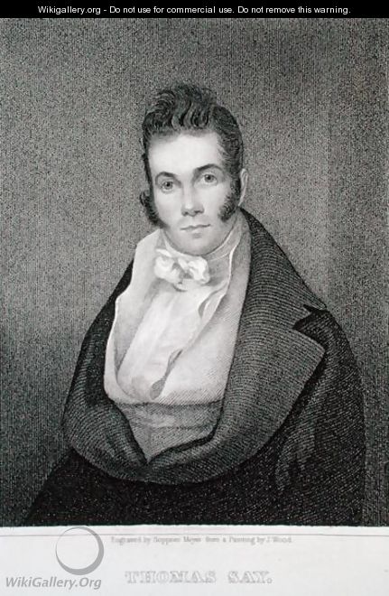 Thomas Say (1787-1834), engraved by Henry Hoppner Meyer (1787-1847) - (after) Wood, Joseph