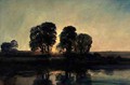 River Landscape at Sunset - Peter de Wint