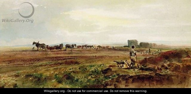 Ploughing the Heathland, Lincolnshire - Peter de Wint