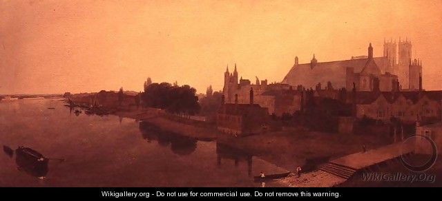 Westminster Abbey and Hall and Old Houses of Parliament - Peter de Wint