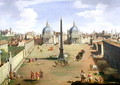 A View of the Piazza del Popolo in Rome - (circle of) Wittel, Gaspar van (Vanvitelli)